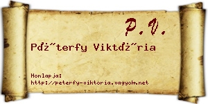 Péterfy Viktória névjegykártya