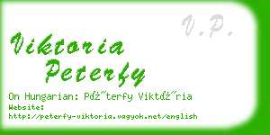 viktoria peterfy business card